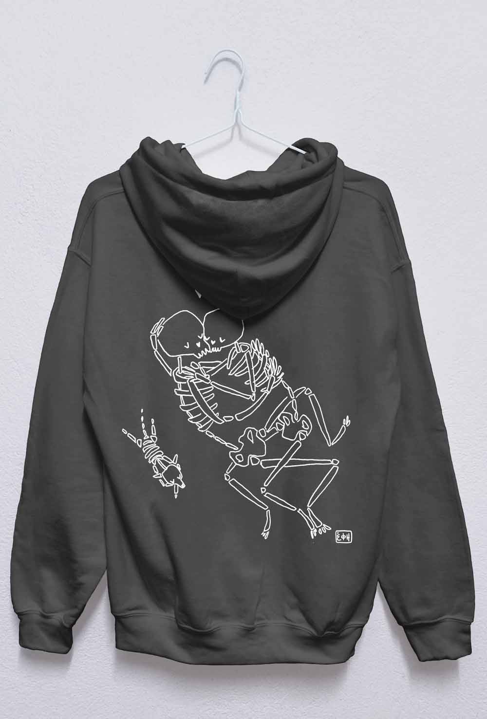 love and death CHARCOAL WHITE BACK