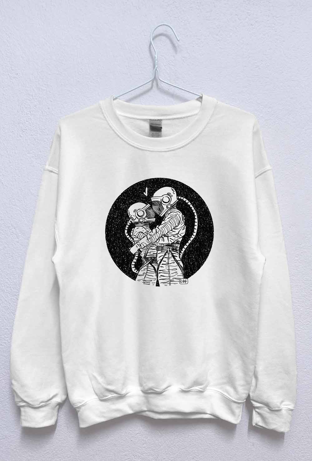 astro black white sweatshirt
