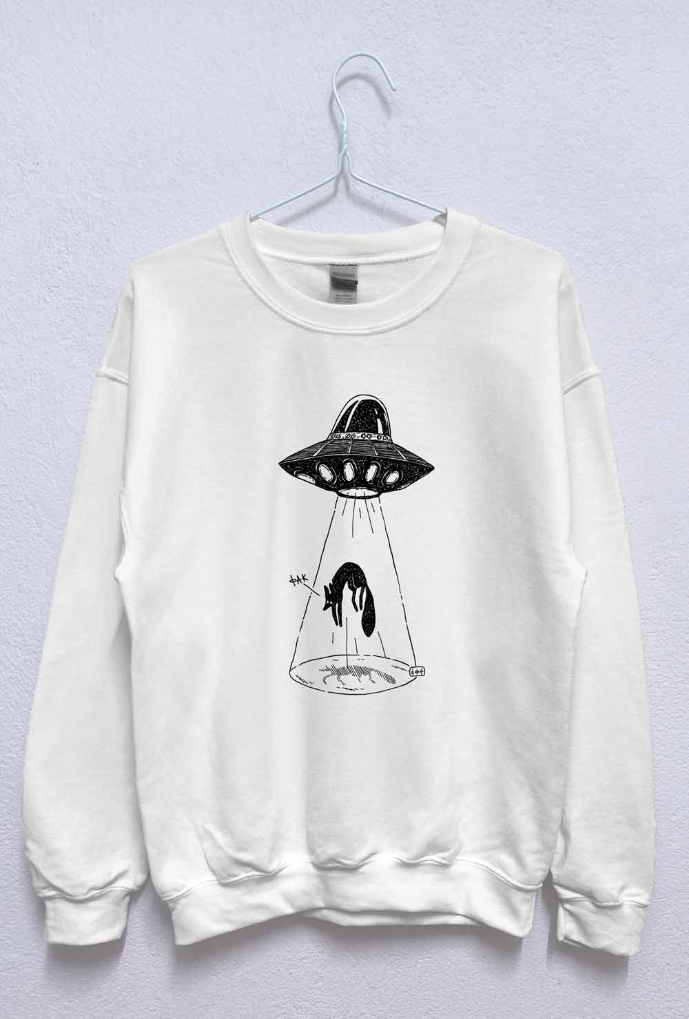 ufo sweatshirt white