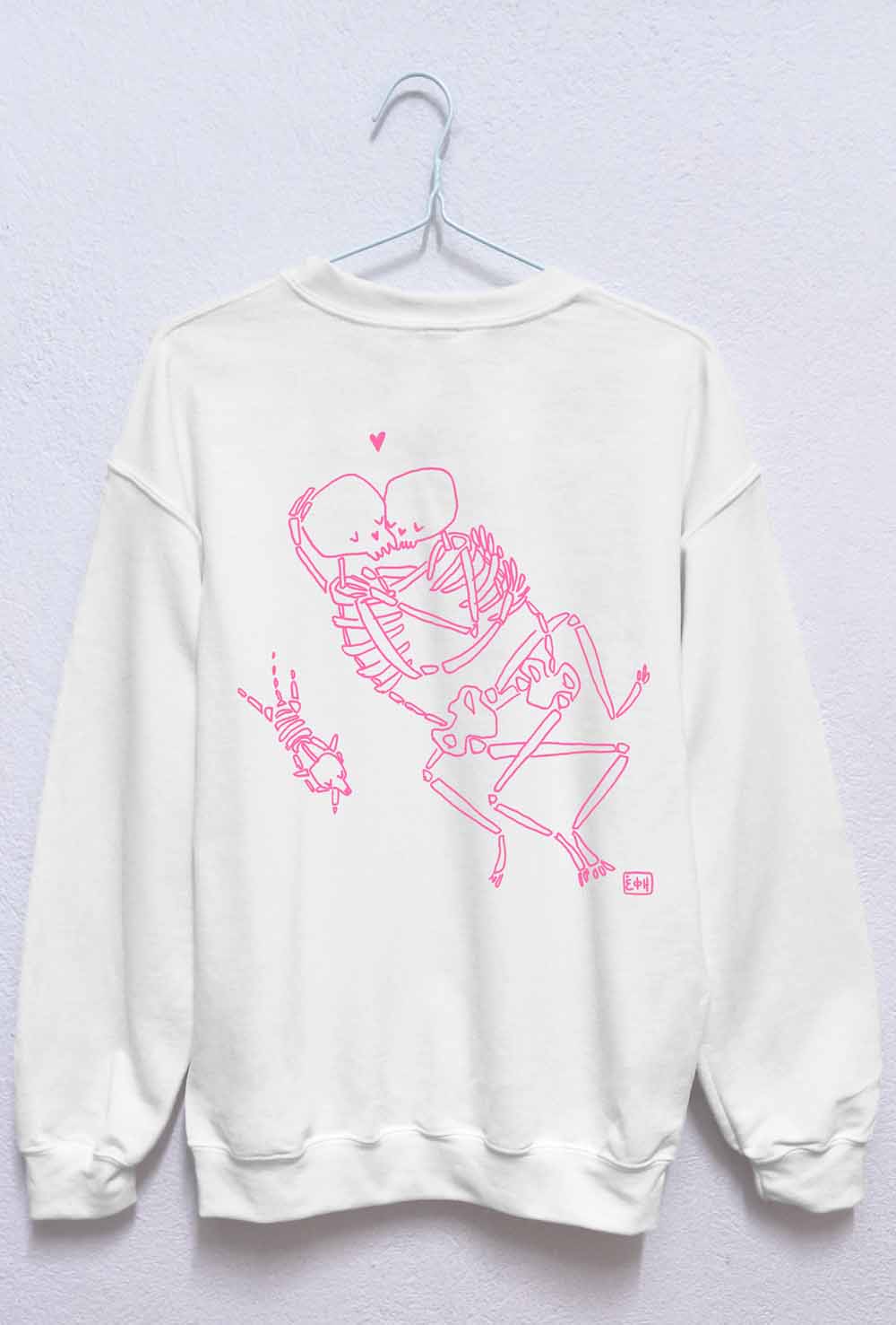 love and death pink back sweatshirt